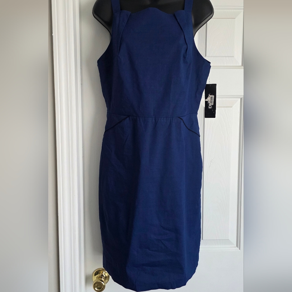 DKNY Navy Blue Sleeveless Dress Pencil Size 10